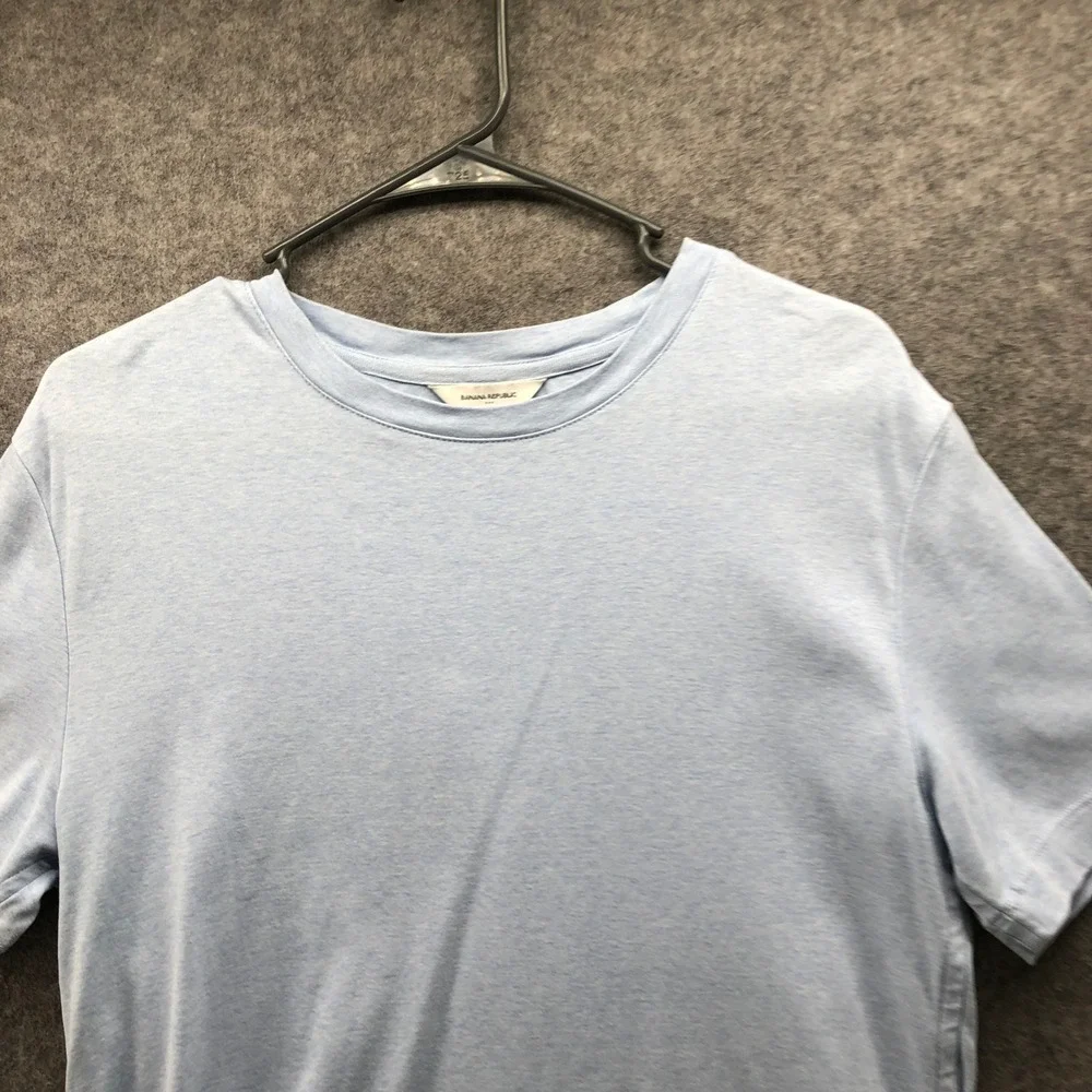 Banana Republic‎ Luxe Touch T-Shirt Mens Small Light Blue Short Sleeve Crewneck